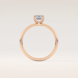 1.02 CT Emerald Shaped Solitaire Moissanite Engagement Ring