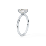 Emerald Solitaire Lab Grown Diamond Engagement Ring