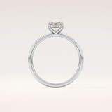 1.02 CT Emerald Shaped Solitaire Moissanite Engagement Ring