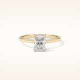 1.21 CT Radiant Shaped Solitaire Moissanite Engagement Ring