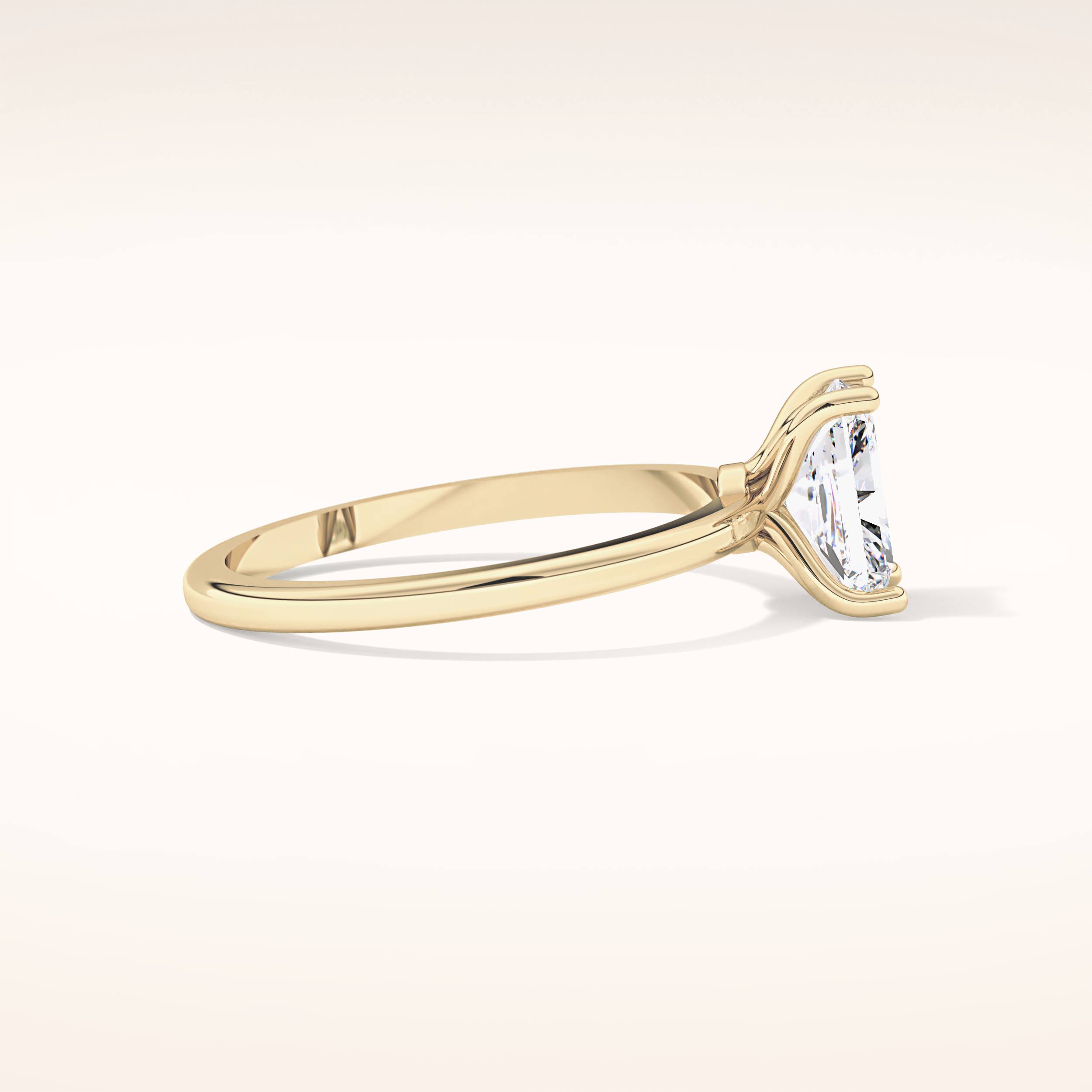 1.21 CT Radiant Shaped Solitaire Moissanite Engagement Ring