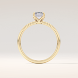 1.21 CT Radiant Shaped Solitaire Moissanite Engagement Ring