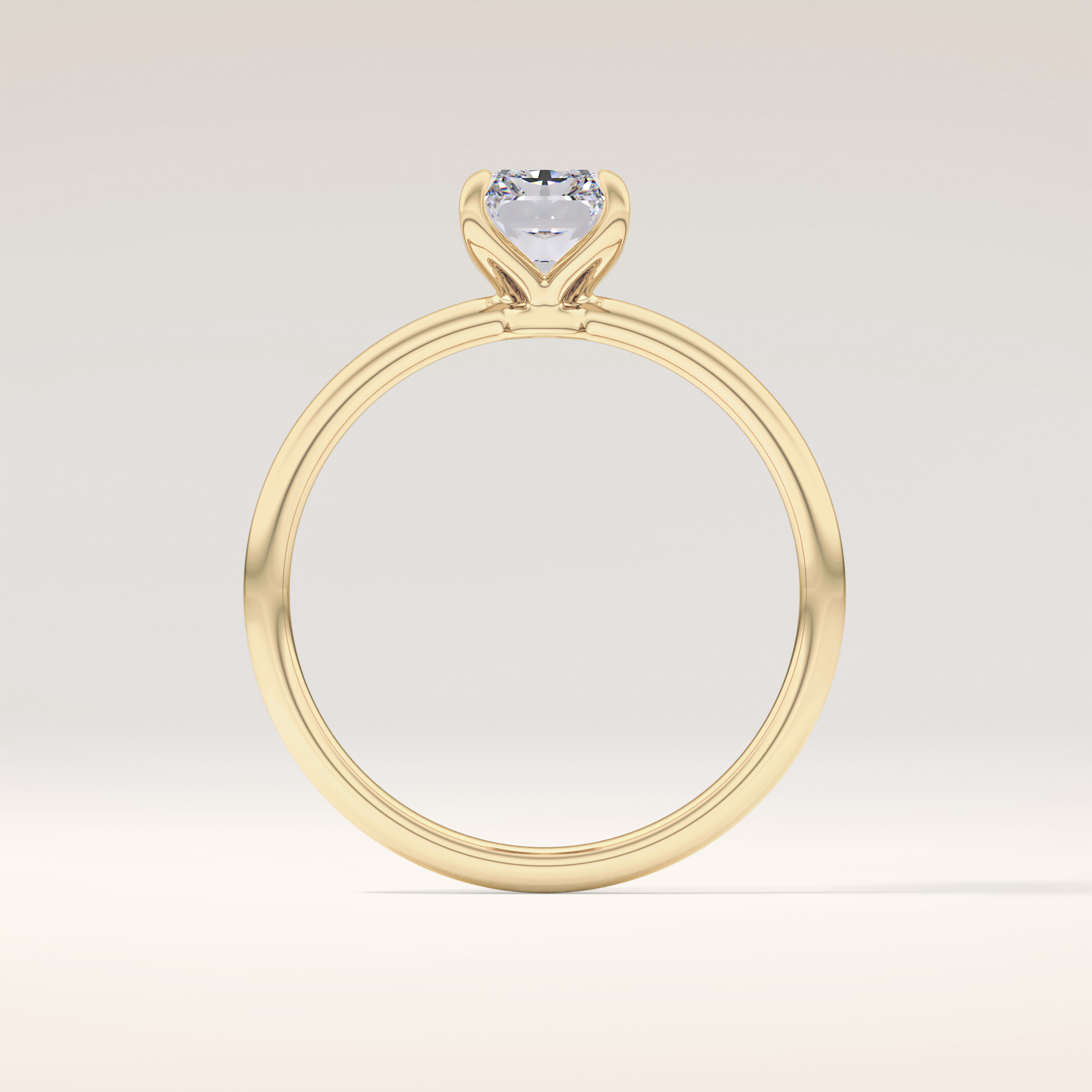 1.21 CT Radiant Shaped Solitaire Moissanite Engagement Ring