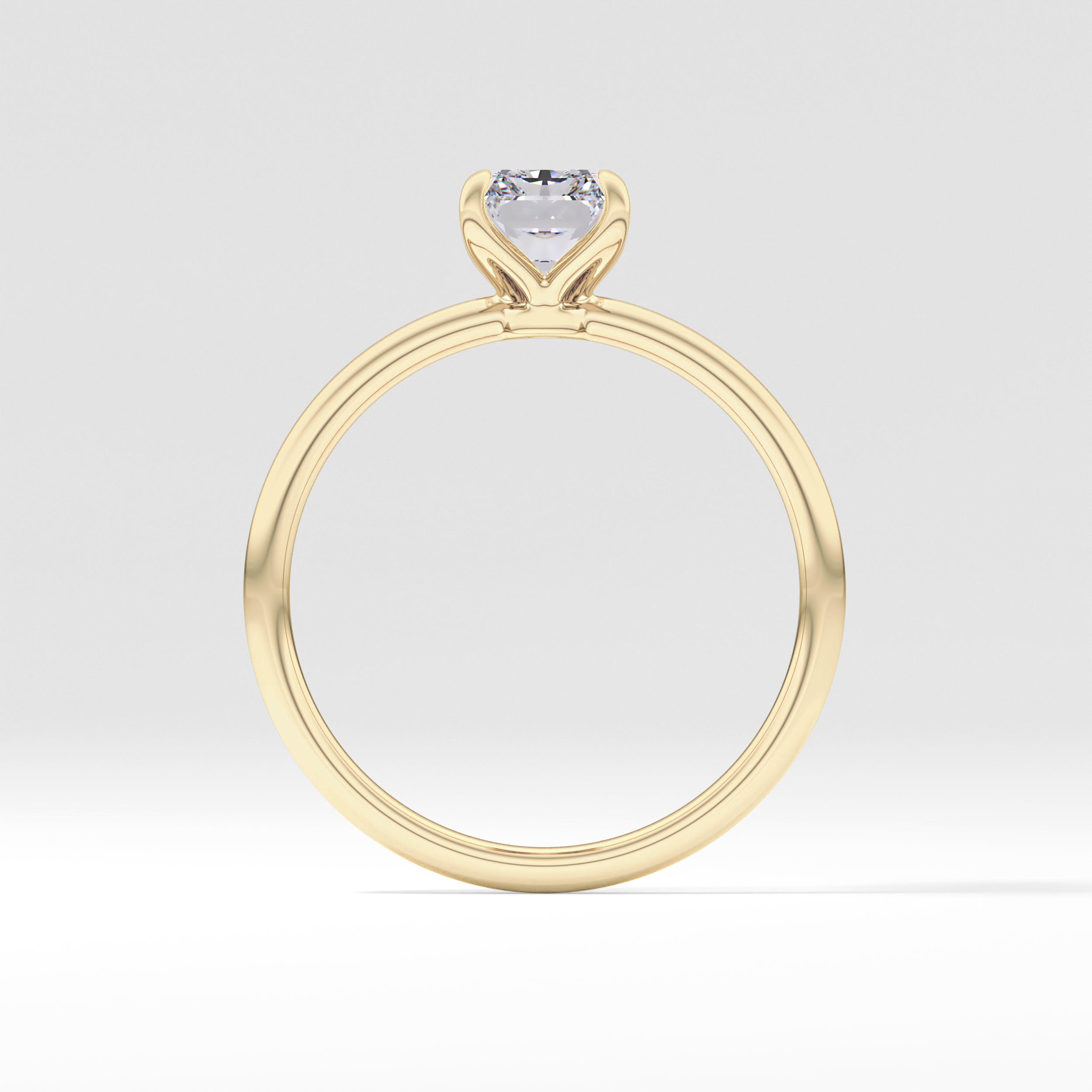 Radiant Solitaire Lab Grown Diamond Engagement Ring