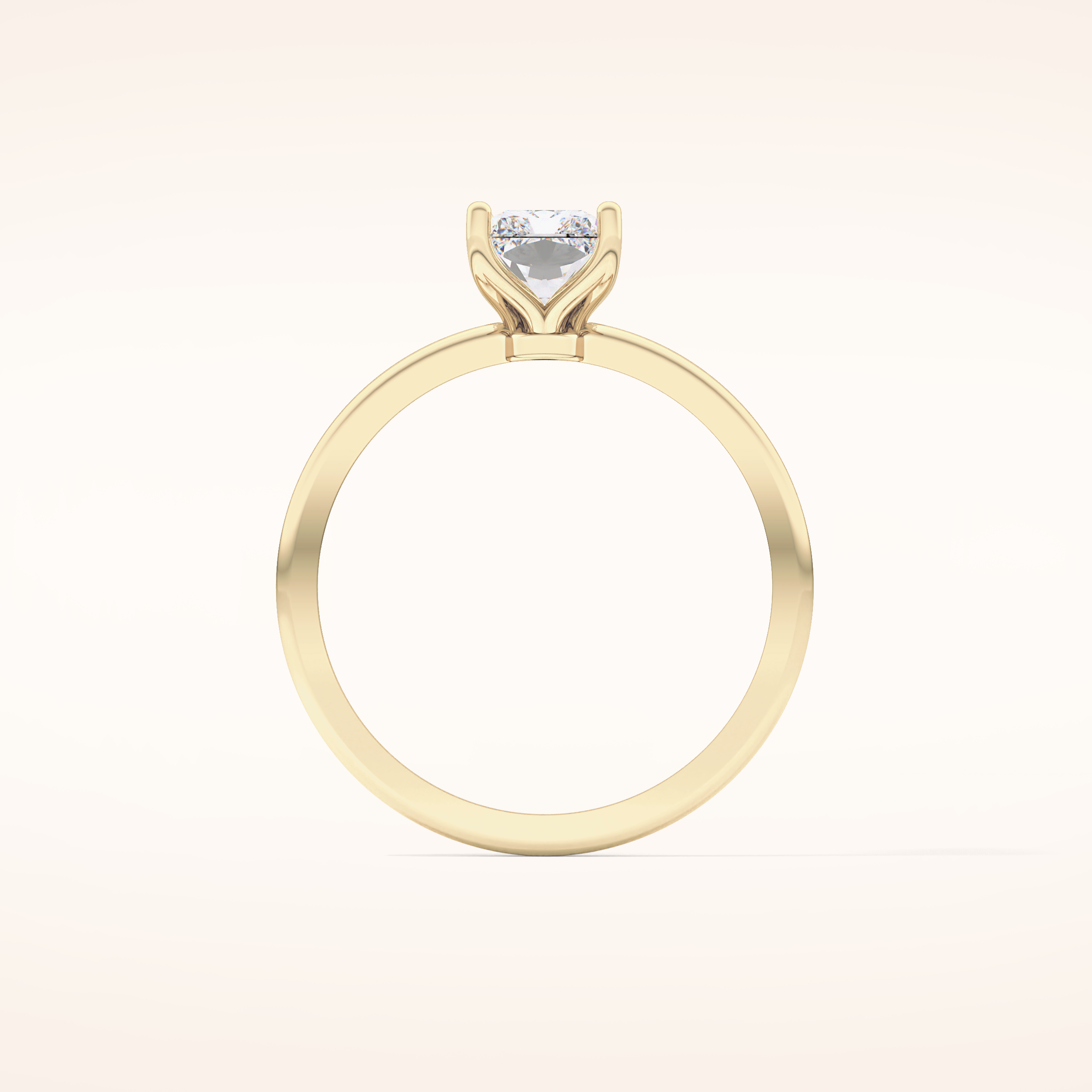 1.21 CT Radiant Shaped Solitaire Moissanite Engagement Ring