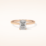 1.21 CT Radiant Shaped Solitaire Moissanite Engagement Ring