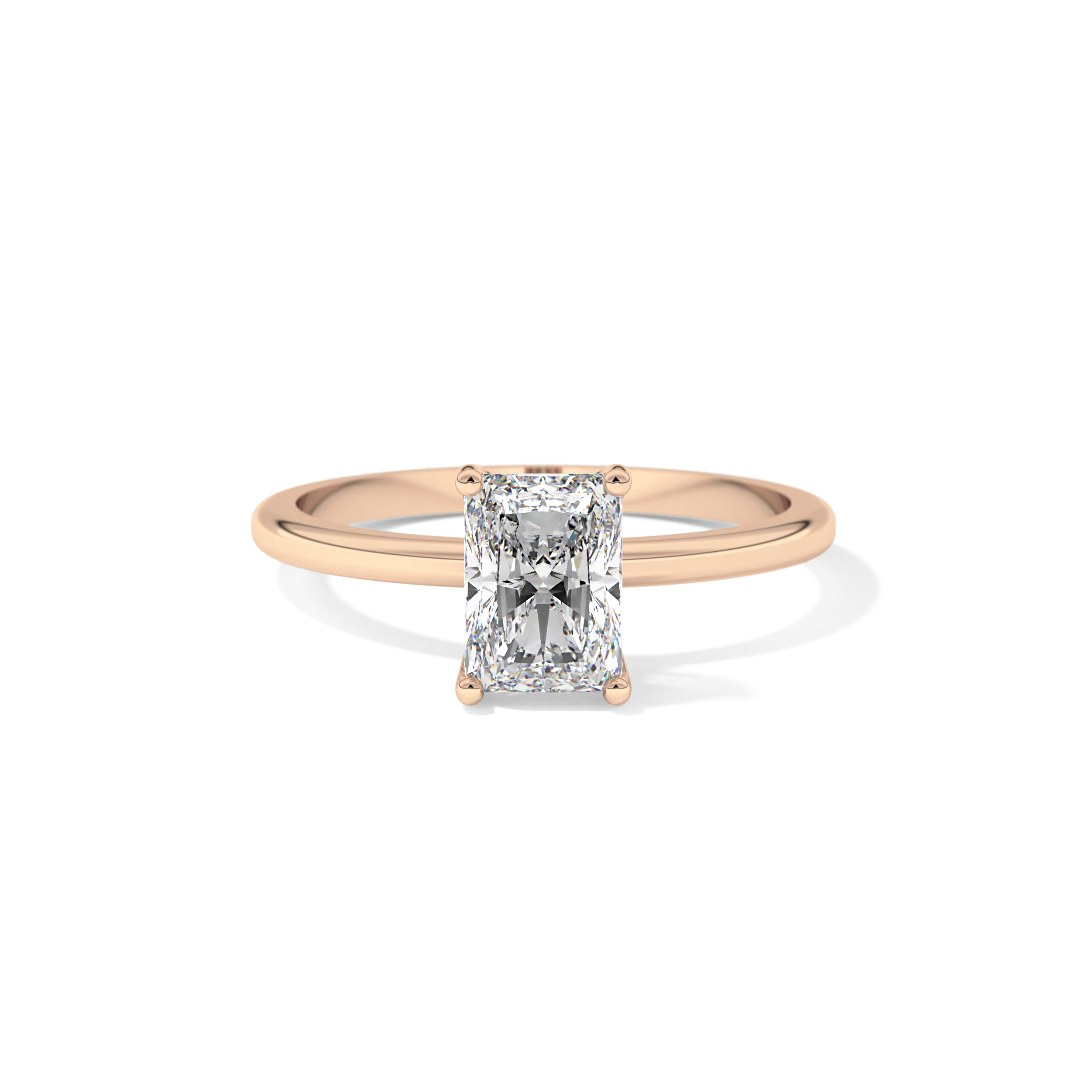 Radiant Solitaire Lab Grown Diamond Engagement Ring