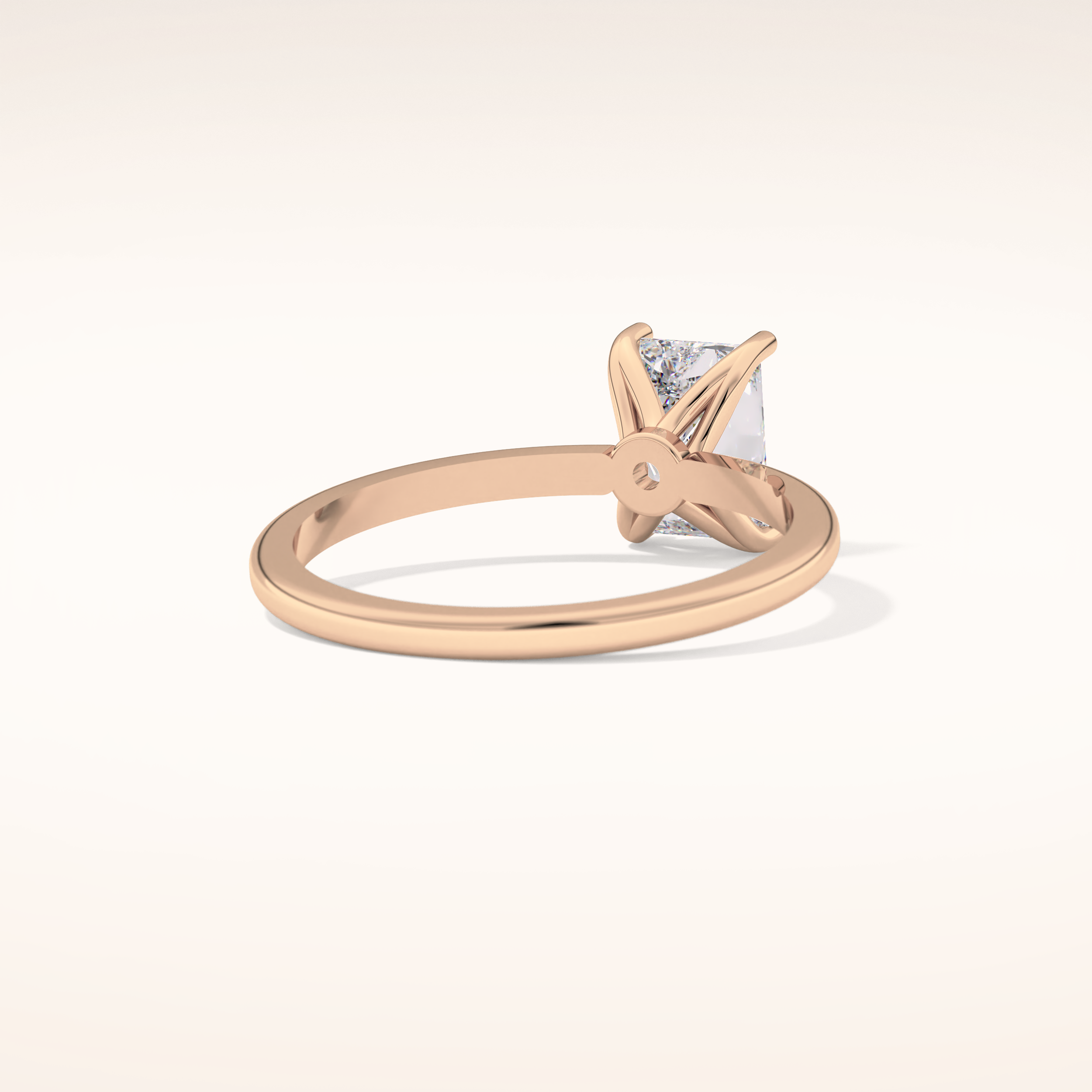 1.21 CT Radiant Shaped Solitaire Moissanite Engagement Ring