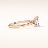 1.21 CT Radiant Shaped Solitaire Moissanite Engagement Ring
