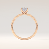 1.21 CT Radiant Shaped Solitaire Moissanite Engagement Ring
