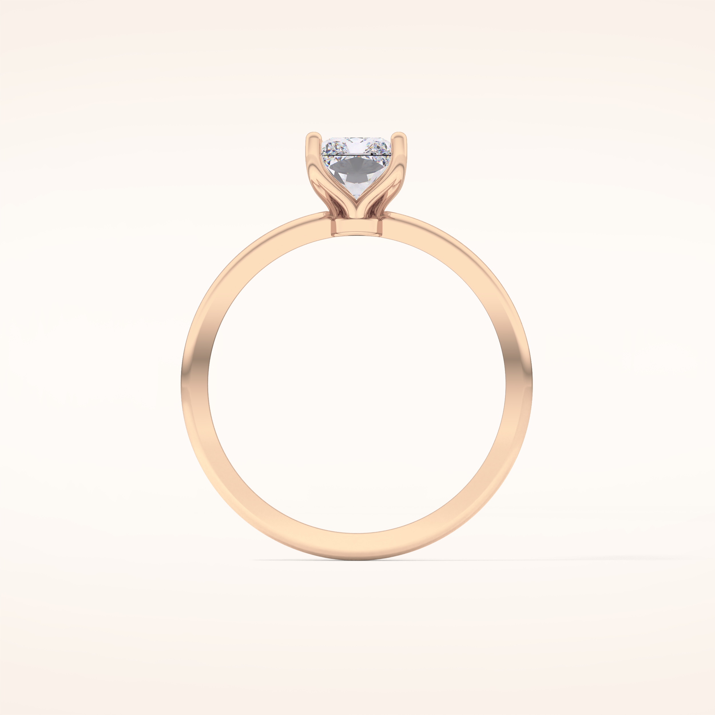 1.21 CT Radiant Shaped Solitaire Moissanite Engagement Ring