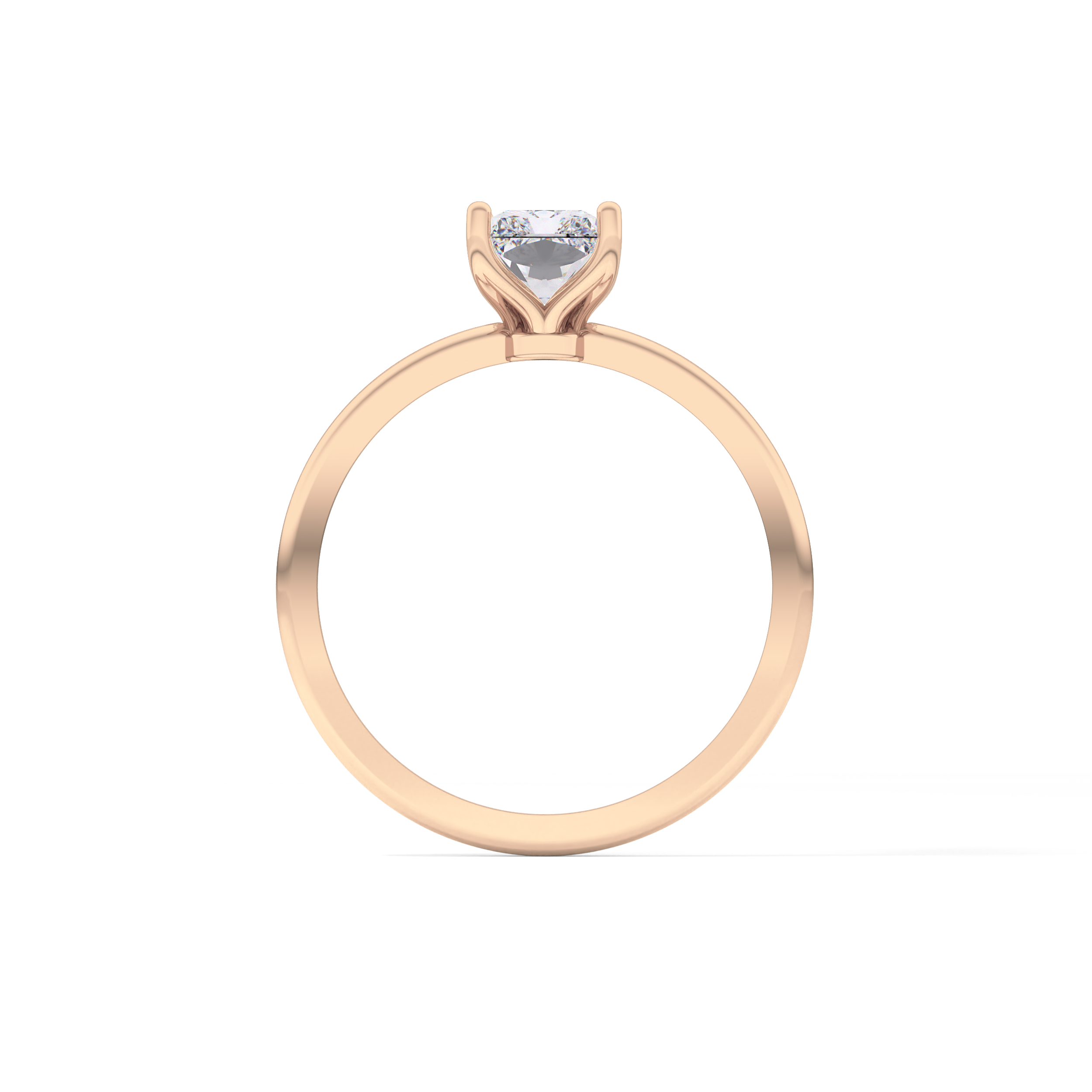 Radiant Solitaire Lab Grown Diamond Engagement Ring