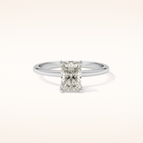 1.21 CT Radiant Shaped Solitaire Moissanite Engagement Ring