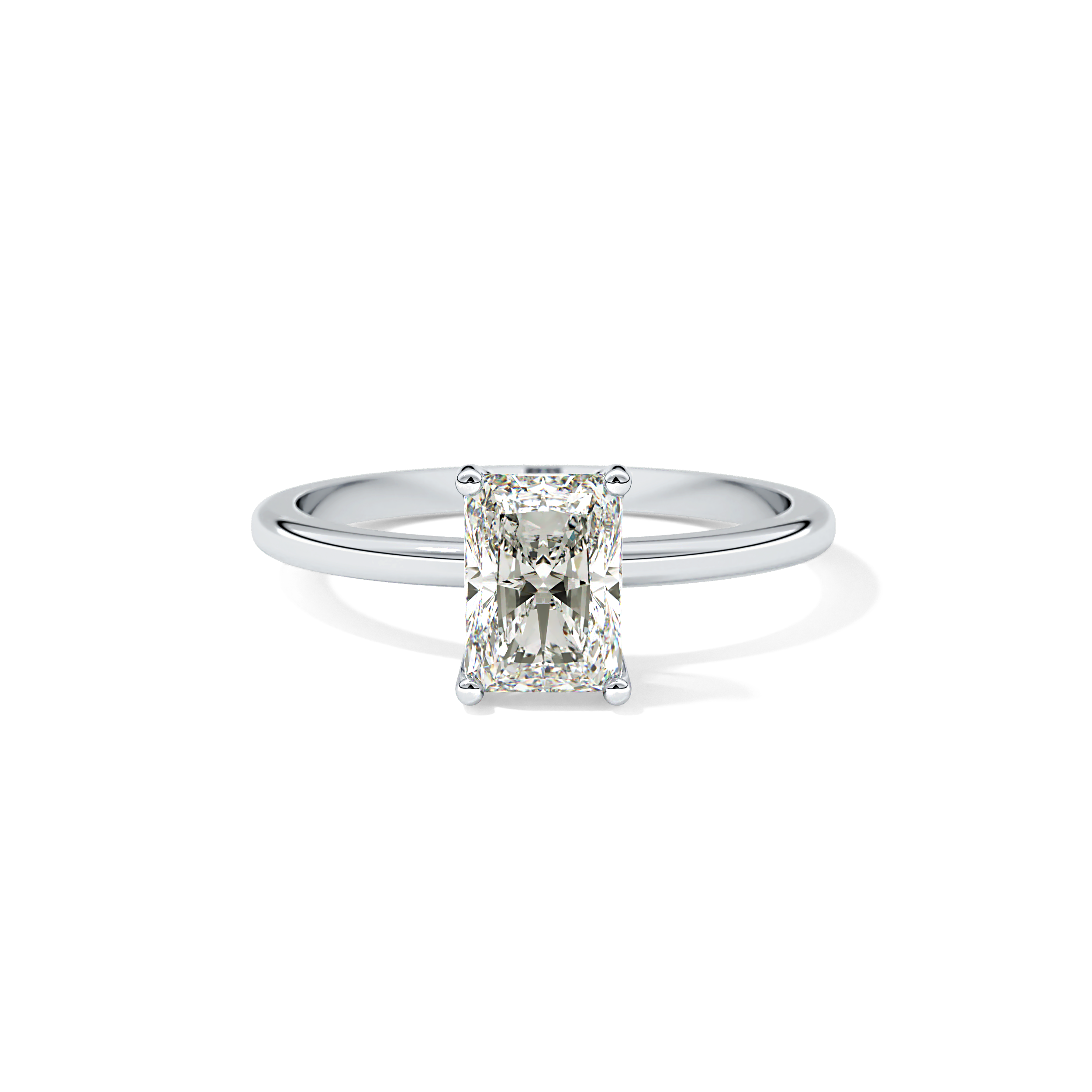 Radiant Solitaire Lab Grown Diamond Engagement Ring