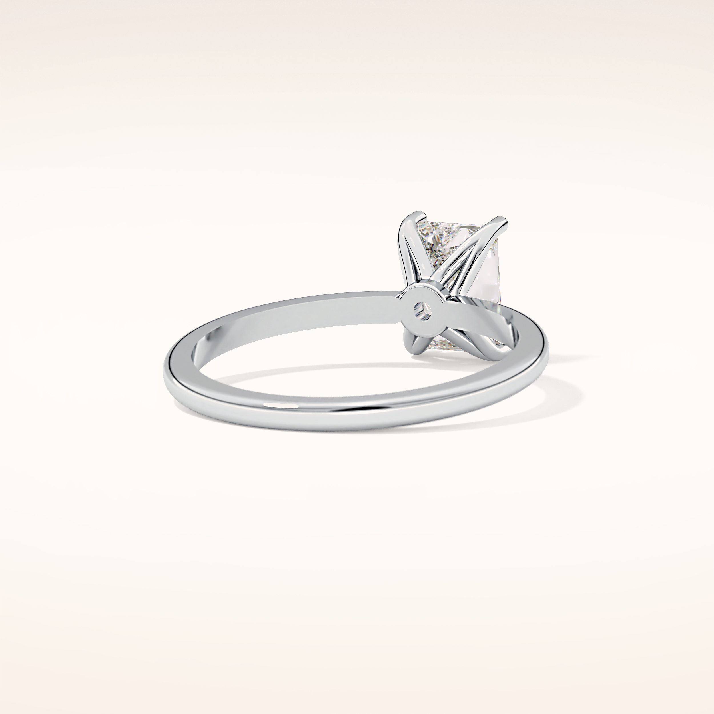 1.21 CT Radiant Shaped Solitaire Moissanite Engagement Ring