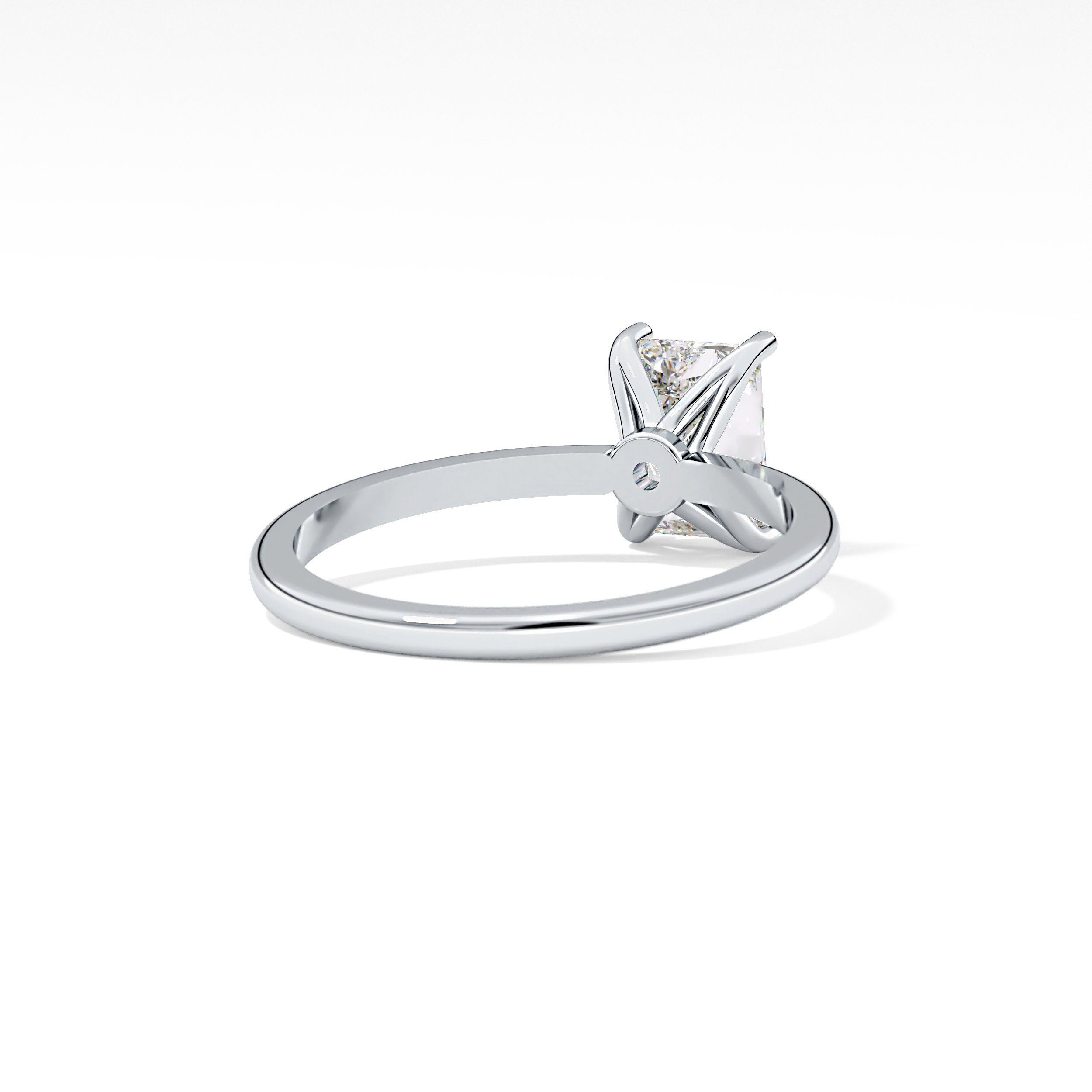 Radiant Solitaire Lab Grown Diamond Engagement Ring