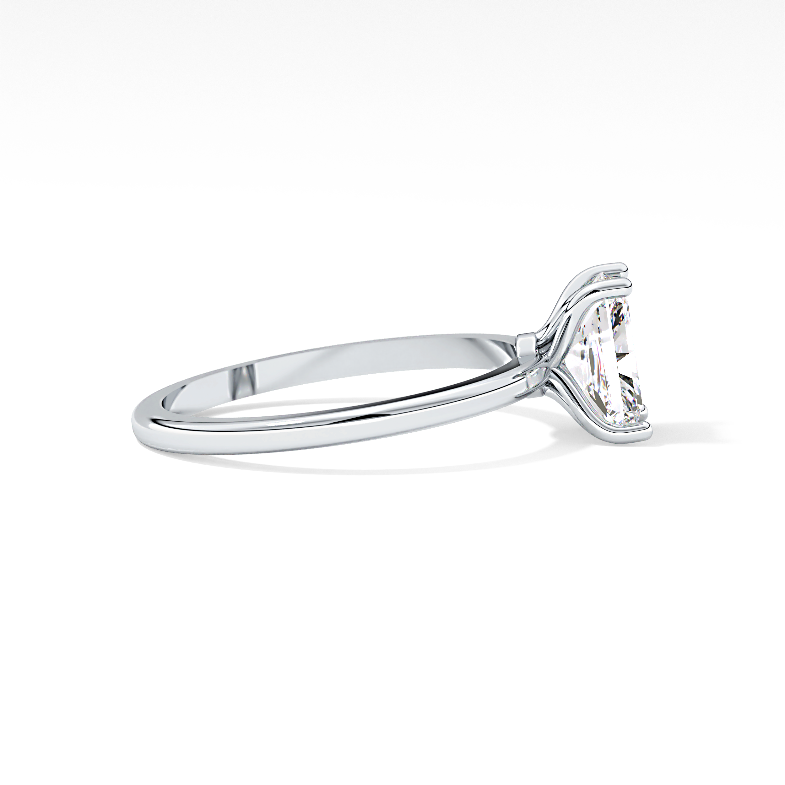 Radiant Solitaire Lab Grown Diamond Engagement Ring