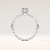 1.21 CT Radiant Shaped Solitaire Moissanite Engagement Ring