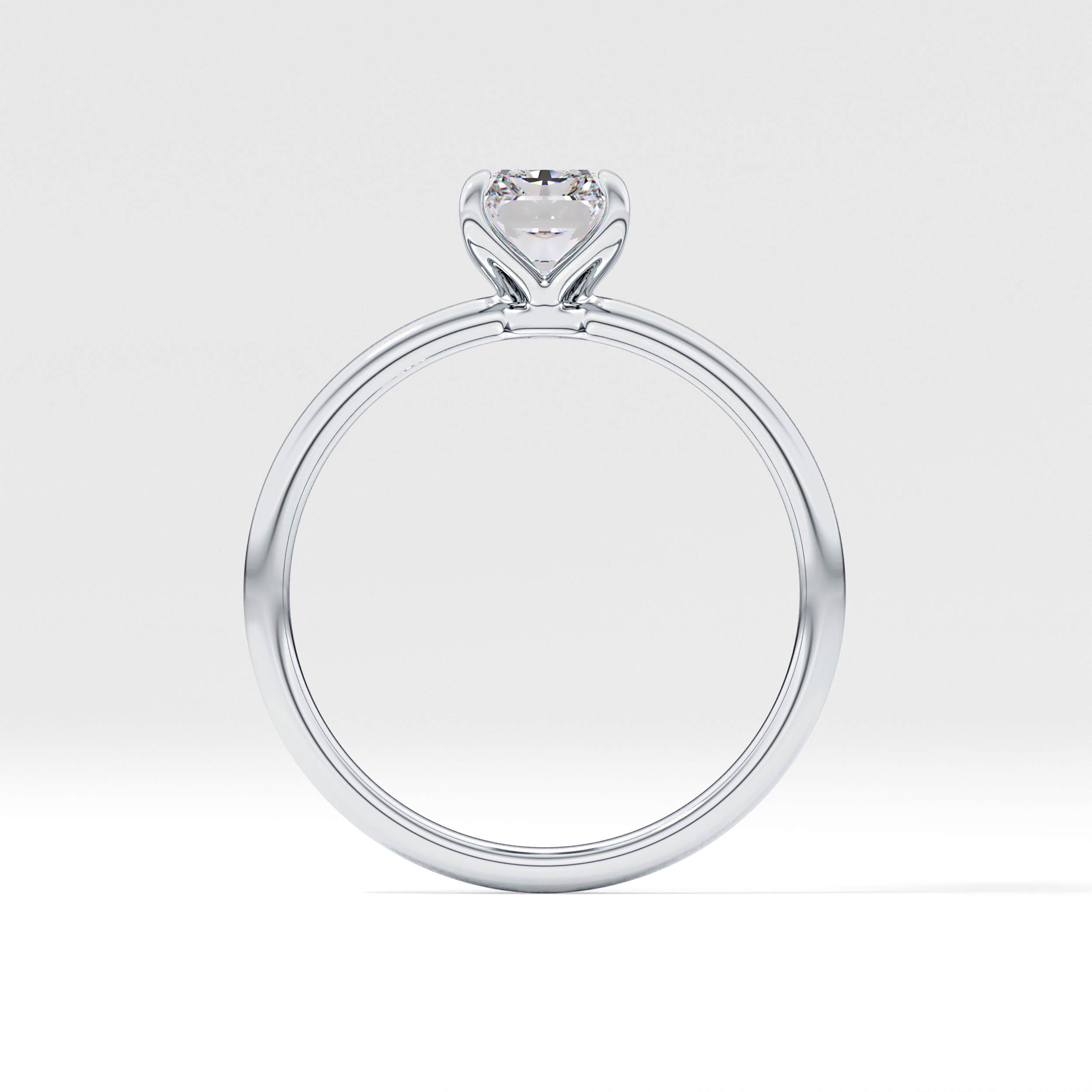 Radiant Solitaire Lab Grown Diamond Engagement Ring