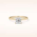 1.04 CT Princess Shaped Solitaire Moissanite Engagement Ring