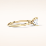 1.04 CT Princess Shaped Solitaire Moissanite Engagement Ring