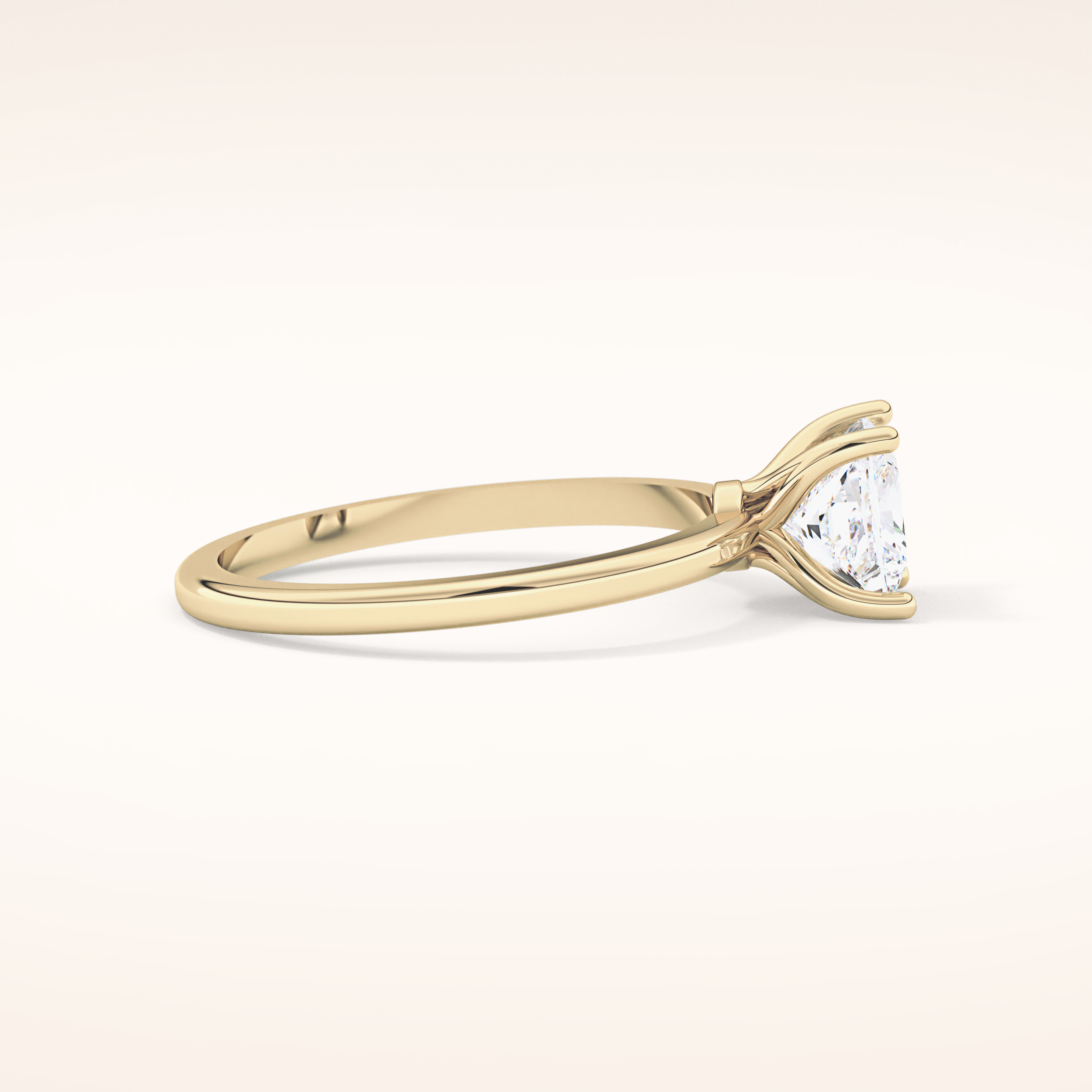 1.04 CT Princess Shaped Solitaire Moissanite Engagement Ring