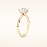 1.04 CT Princess Shaped Solitaire Moissanite Engagement Ring