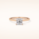 1.04 CT Princess Shaped Solitaire Moissanite Engagement Ring