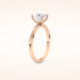 1.04 CT Princess Shaped Solitaire Moissanite Engagement Ring