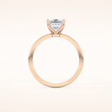 1.04 CT Princess Shaped Solitaire Moissanite Engagement Ring