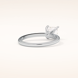1.04 CT Princess Shaped Solitaire Moissanite Engagement Ring