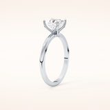 1.04 CT Princess Shaped Solitaire Moissanite Engagement Ring