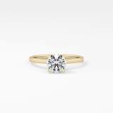 Round Hidden Halo Lab Grown Diamond Engagement Ring