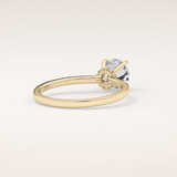 0.033 CT Round Shaped Hidden Halo Moissanite Engagement Ring