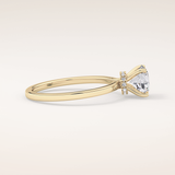 0.033 CT Round Shaped Hidden Halo Moissanite Engagement Ring