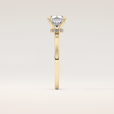 0.033 CT Round Shaped Hidden Halo Moissanite Engagement Ring