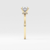 Round Hidden Halo Lab Grown Diamond Engagement Ring