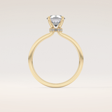 0.033 CT Round Shaped Hidden Halo Moissanite Engagement Ring