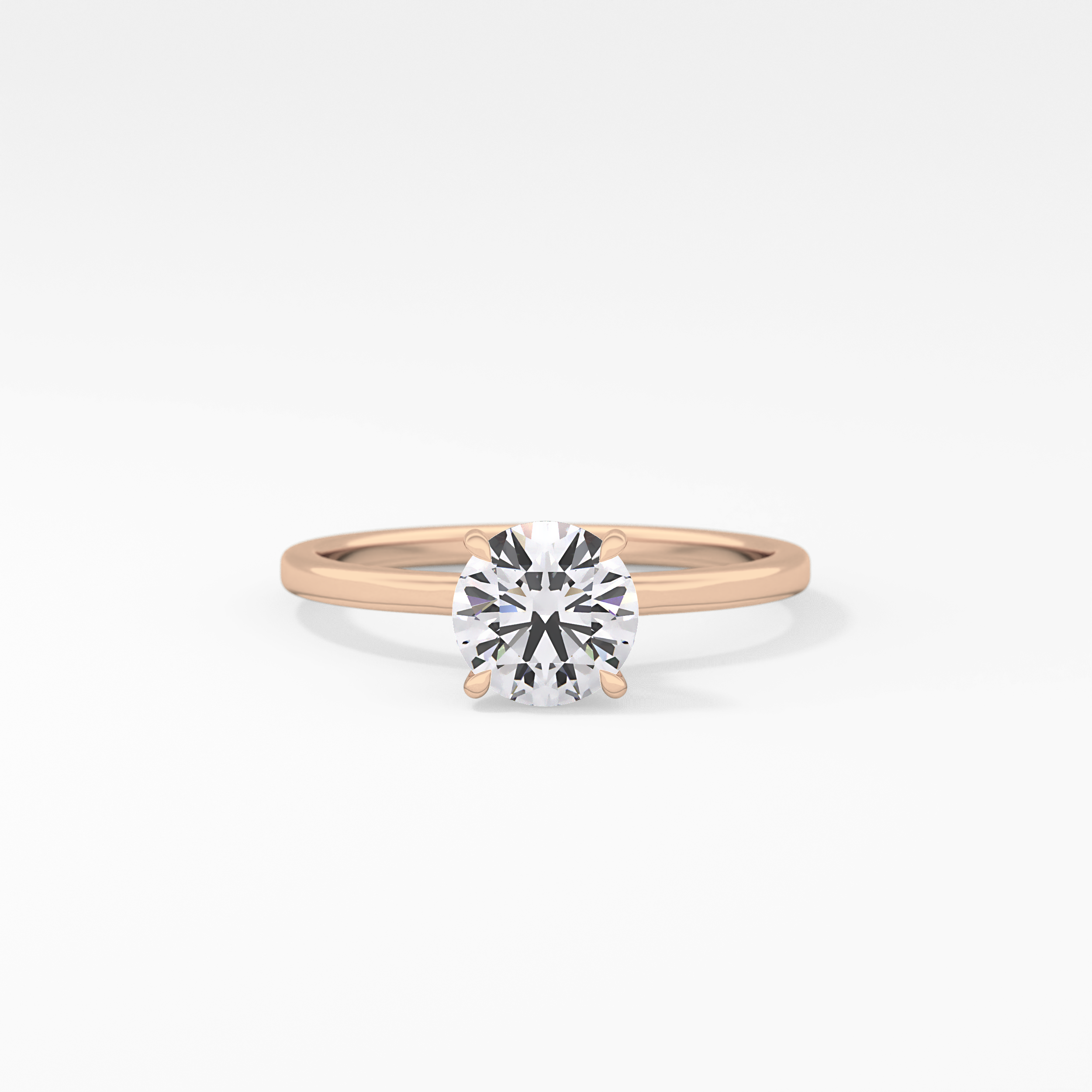 Round Hidden Halo Lab Grown Diamond Engagement Ring