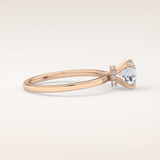 0.033 CT Round Shaped Hidden Halo Moissanite Engagement Ring