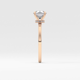 Round Hidden Halo Lab Grown Diamond Engagement Ring