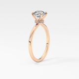 Round Hidden Halo Lab Grown Diamond Engagement Ring