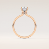 0.033 CT Round Shaped Hidden Halo Moissanite Engagement Ring