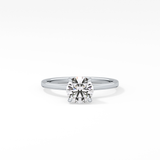 Round Hidden Halo Lab Grown Diamond Engagement Ring