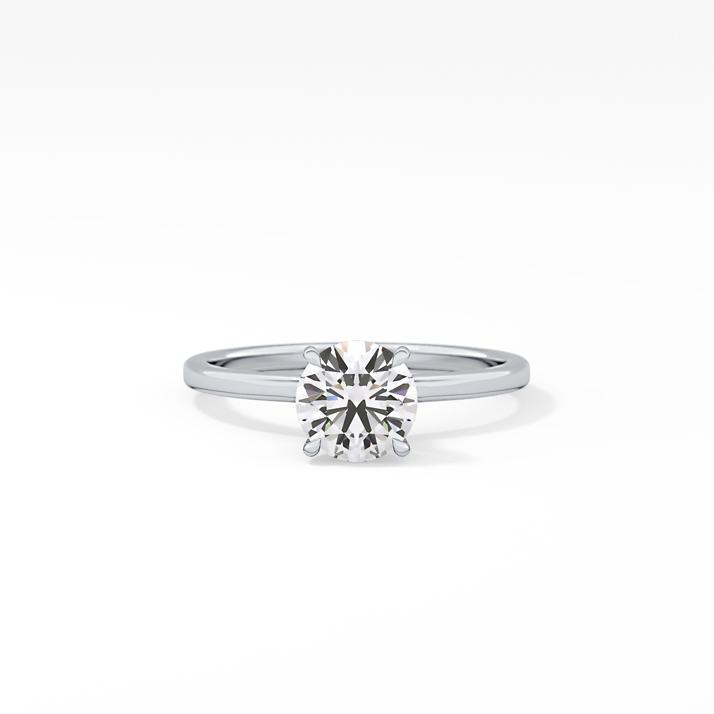Round Hidden Halo Lab Grown Diamond Engagement Ring