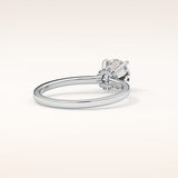 0.033 CT Round Shaped Hidden Halo Moissanite Engagement Ring
