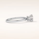 0.033 CT Round Shaped Hidden Halo Moissanite Engagement Ring