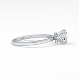 Round Hidden Halo Lab Grown Diamond Engagement Ring