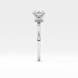 Round Hidden Halo Lab Grown Diamond Engagement Ring