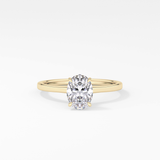 Oval Hidden Halo Lab Grown Diamond Engagement Ring